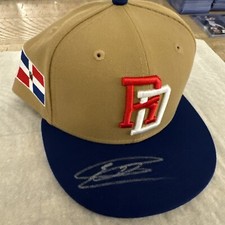 Elly De La Cruz Autograph World Baseball Classic Dominican Republic Hat Reds MLB