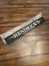 Hendrick’s Gin Mix Bar Spill Rubber Mat 23” Cocktail Rare Mixer Tonic Vtg