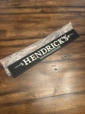 Hendrick’s Gin Mix Bar Spill Rubber Mat 23” Cocktail Rare Mixer Tonic Vtg