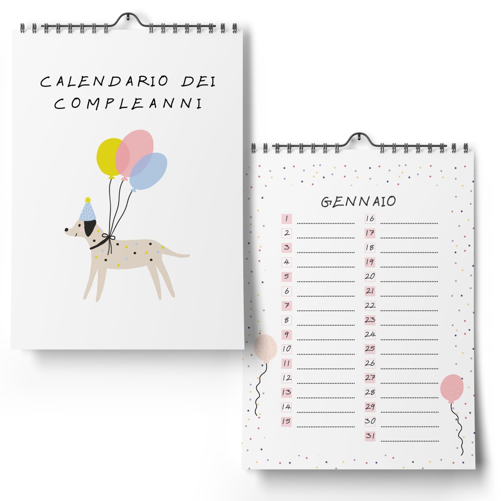 Calendario dei compleanni indipendente dall'anno - Calendario perpetuo (P4Y)
