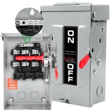 Upgrade 3p 30 Amp Disconnect Switch Add Ground Design Non-Fusible NEMA 3R Heavy