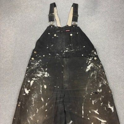 Dickies Latzhose Erwachsene 36x30 schwarz Latzhose Workwear Canvas Zimmermann Herren*