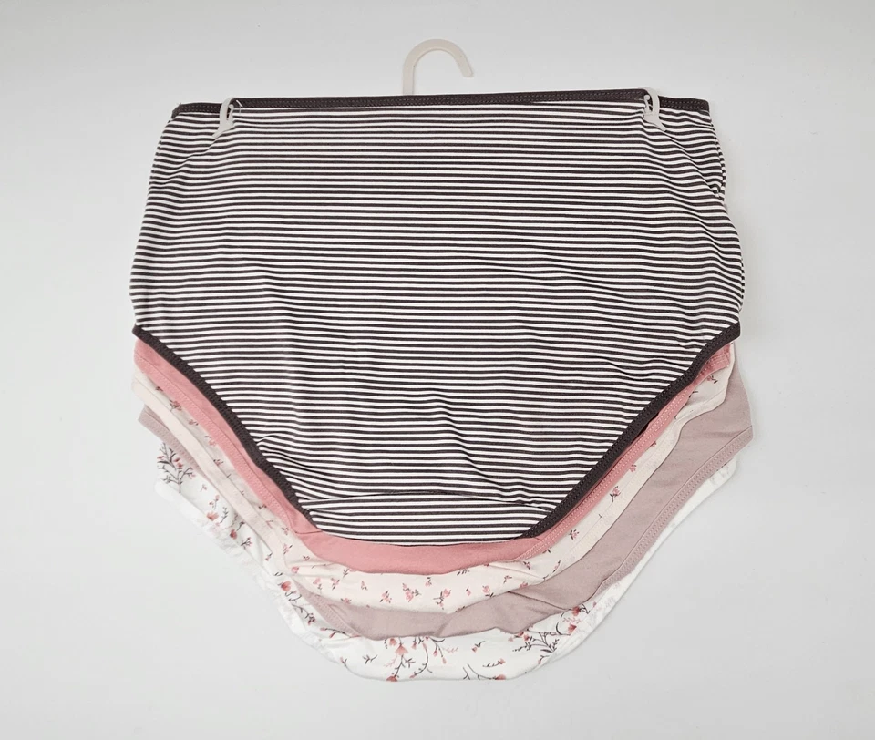 LAURA ASHLEY 5 Pk Mujer L XL 2XL Microfibra Calzoncillos Bragas Marrón Rosa Beige Crema Foto 3 de 4