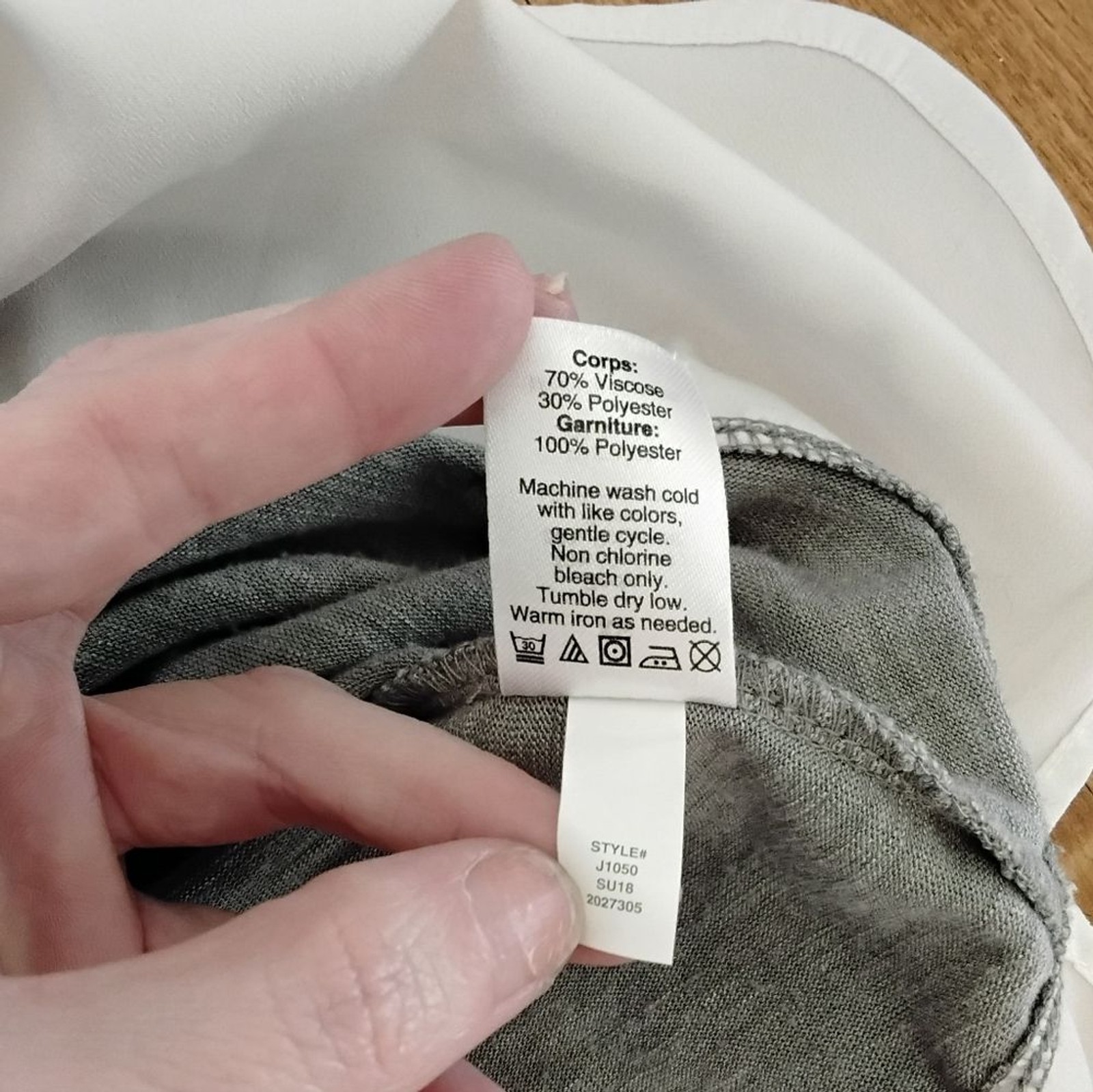 J.Crew Basic Soft Gray & White Layered Hem Keyhol… - image 5