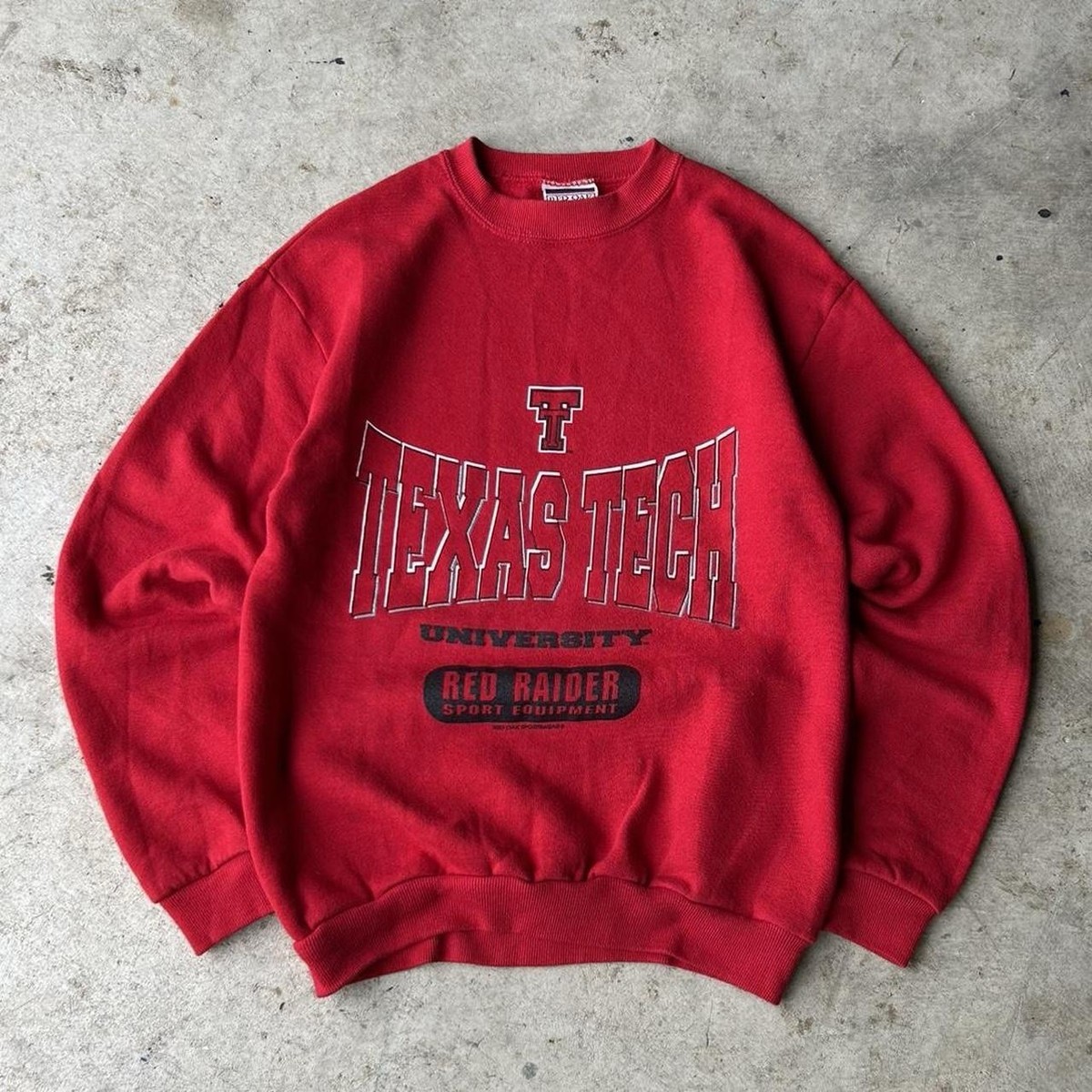Vintage 90s Texas Tech University Red Raiders Crewneck Sweatshirt 