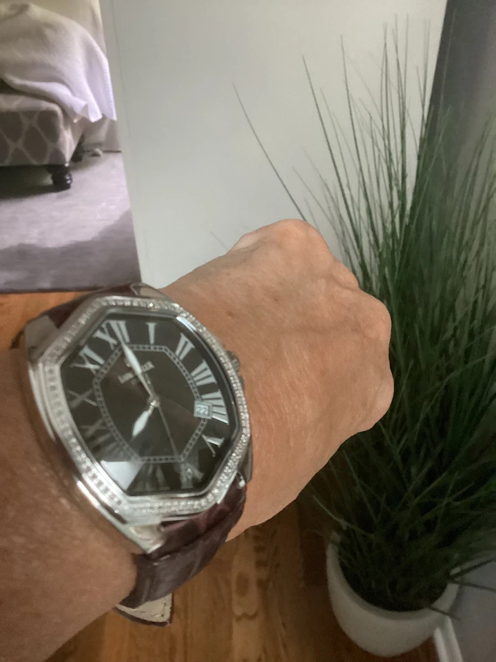  Женские часы Lancaster Italy с бриллиантовым безелем TW 0,62 карата коричневый циферблат  - Изображение 3 из 4