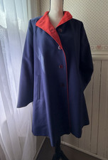 Judi Rich Women s Blue/Red Long Overcoat Butt...