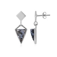 Cavill Ohrringe 7Ct Jambi Palmenholz Platiniert 925 Sterling Silber
