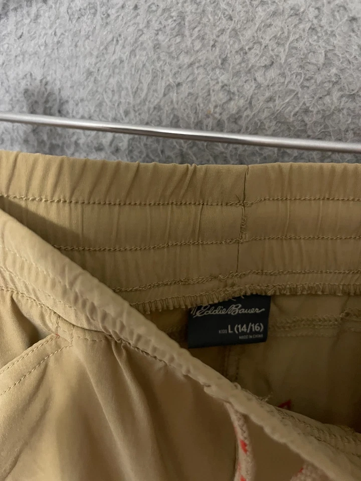 Pantalones convertibles Eddie Bauer para niños amarillos talla grande 14/16 senderismo al aire libre Foto 3 de 4