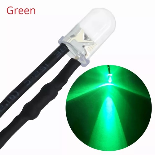 Small LED Light Clear Bulb Round Top Indicator PCB Attached Pre-Wired 5V-12V DC - Picture 53 of 84