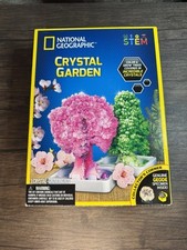 National Geographic Crystal Garden Growing Kit STEM Includes Genuine Geode