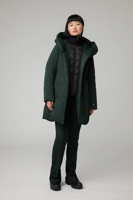 Soia & Kyo Women's Camelia-C Down Coat Jacket Sz: XXS Green Puffer Bib + Hood