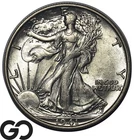 1941-S Walking Liberty Half Dollar 90% Silver, Choice AU++ Better Date