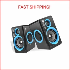 RECCAZR SP2040 Surround Computer Speakers with Deep Bass USB Wired Powered Multi