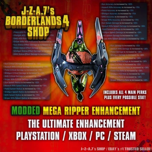 Borderlands 4✨ MODDED MEGA ROLL RIPPER ENHANCEMENT BL4 ✅PC-PS-XBOX✨