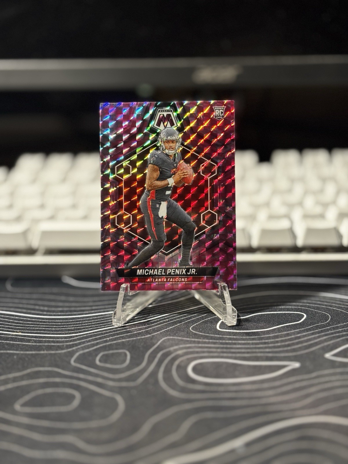 2024 Panini Mosaic - Rookies Michael Penix Jr. #308 Camo Pink Mosaic Prizm (RC)