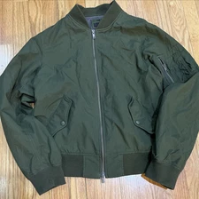 Jil Sander x Uniqlo Jacket Mens M Camo Green Bomber Style Solid