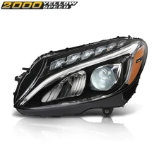 LED Headlight Left Driver Side Fit For 2015-18 Mercedes Benz C300 W205 C-Class 