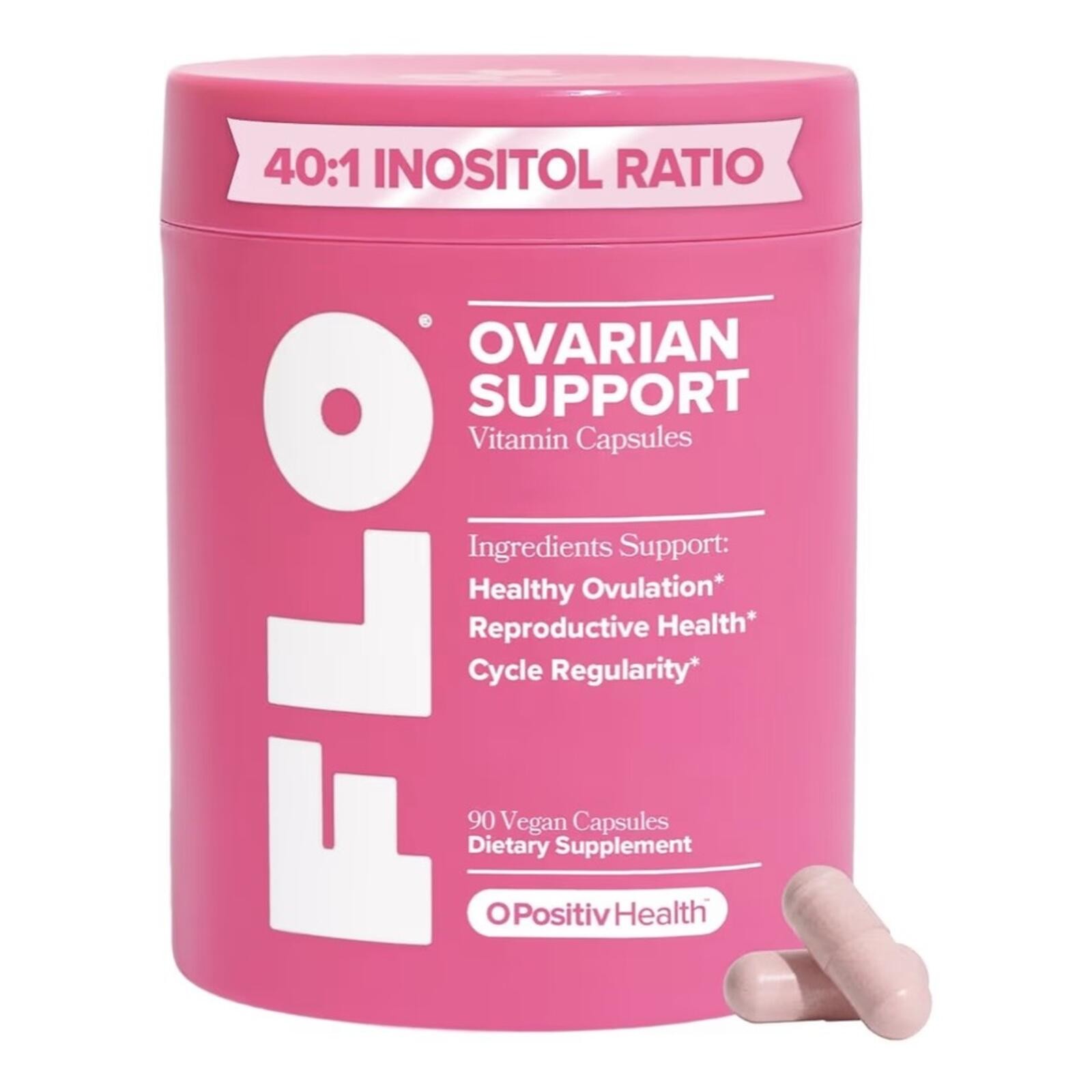FLO Ovarian Support Vitamin Capsules - 90 Vegan Capsules