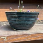HTF RARE PYREX Terra Black Blue Stripes 402 Nesting Mixing Bowl 1 1/2 QT