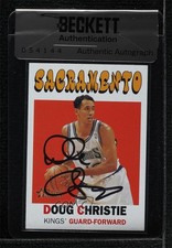 BAS 2000-01 Topps Heritage Doug Christie #120 Seal of Authenticity Auto 3c7