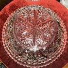 Vintage 2 Piece Cut Glass Top Footed Cake Stand/Punch Bowl — photo 8