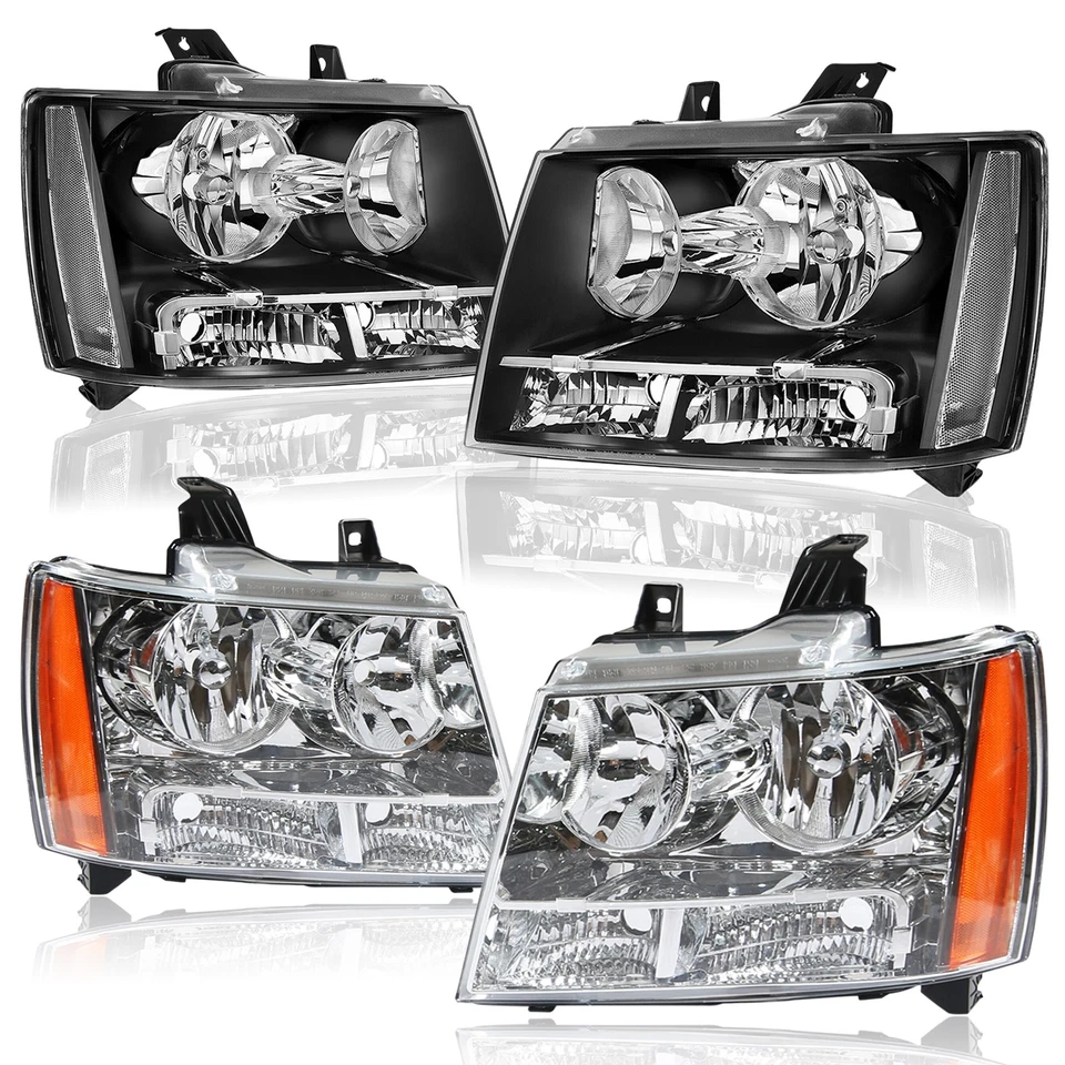 Par de faros para Chevy Avalanche Suburban Tahoe 2007-2014 lámparas izquierda y derecha Foto 2 de 2