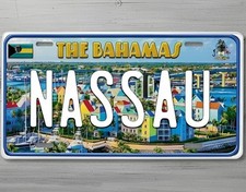 The Bahamas Nassau 6 x 12 Novelty Aluminum License Plate Made In USA New!