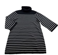 Eliza J Women’s Black Ivory Striped Turtleneck Dress Size XL NWT