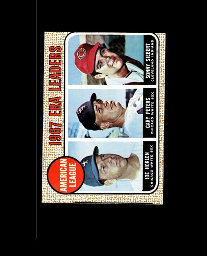 1968 Topps 8 AL ERA Leaders Horlen/Peters/Siebert Poor #D1.397523 - Imagen 1 de 2