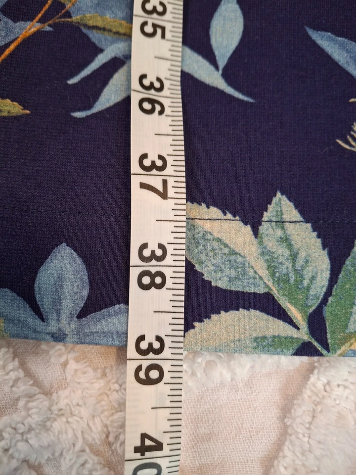 Vestido Lands End 18W Ponte Tejido Sin Mangas Funda Cerradura Bolsillos Floral Azul Nuevo con Etiquetas Foto 4 de 4