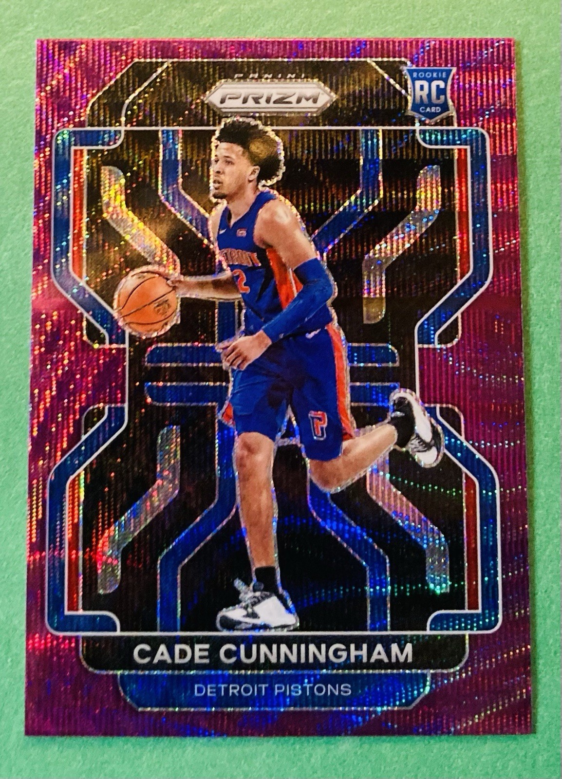 2021-22 Panini Prizm Cade Cunningham 282 Purple Wave Rookie Card Rc MVP Pistons