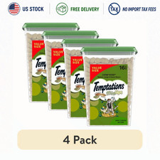 4 Pack Temptations MixUps Catnip Fever Cat Treats 16 oz Crunchy Soft Tub