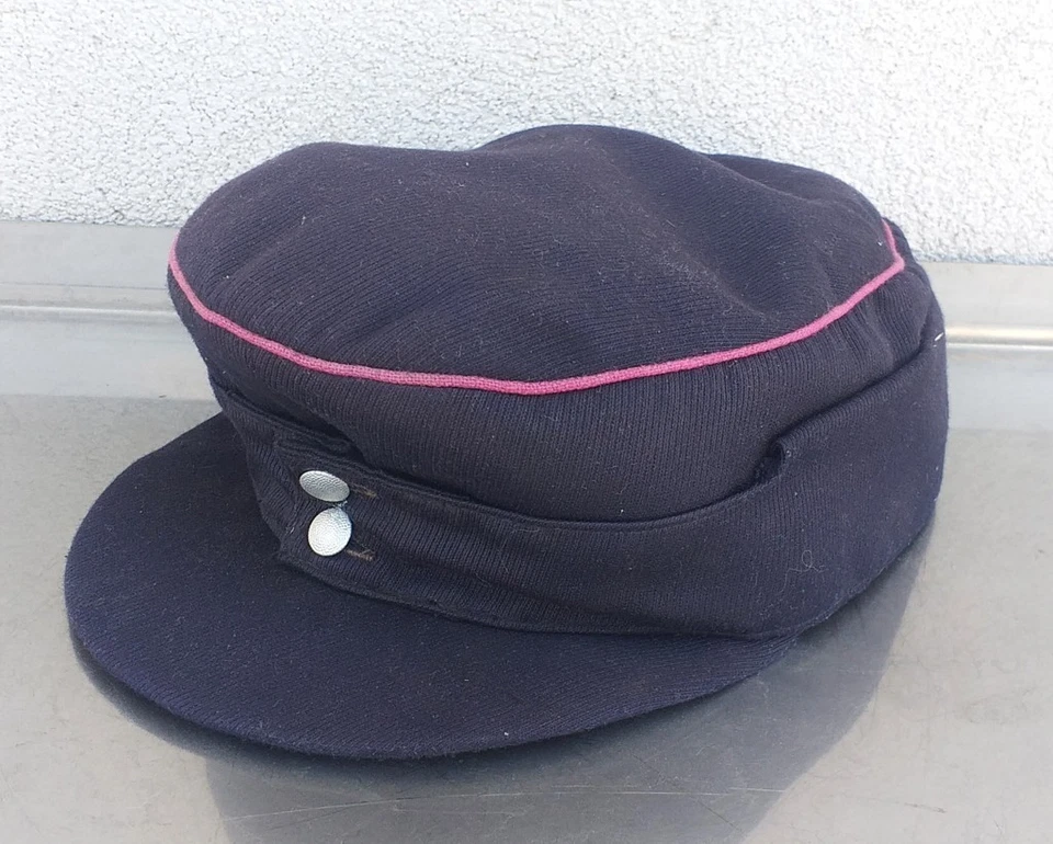 Berretto Feldmutze M43 Feuerwehr (Pompieri) tedeschi anni '60 stesso mod. WW2 - Immagine 2 di 4