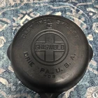 Antique Griswold Cast Iron No. 3 Large Block Logo Skillet p/n 709. No Wobble.