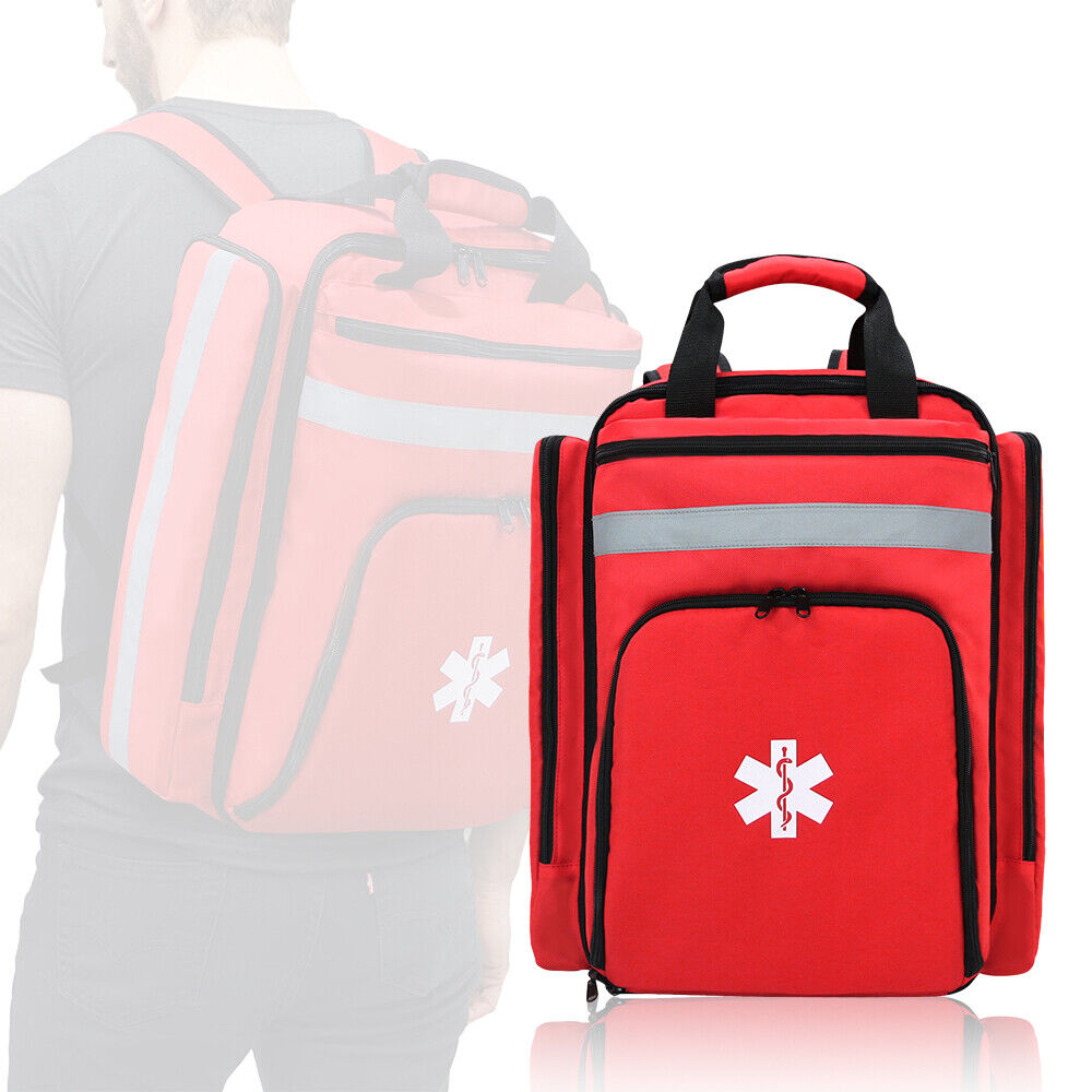 Relief Bag First Aid Kit Emergency Rescue Backpack Kits Medical Organizer Red