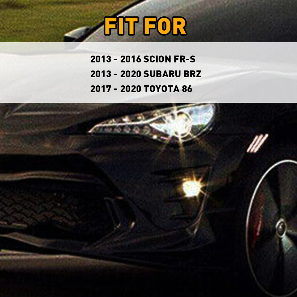 Luz de parachoques LED blanca para Subaru BRZ Scion FR-S Toyota 86 2013-2020 Foto 3 de 4