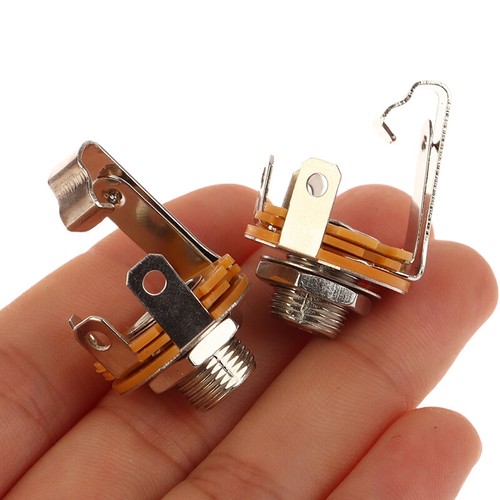 5PCS 1/4" Female Panel Mount Power Socket Connector Mono Audio Cable Jack Plug - Photo 3/9