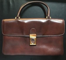 Pristine Italian 1980s Saks Fifth Avenue  Leather Bag Satchel Handbag Purse