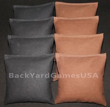 ALL WEATHER Saints CORNHOLE BEAN BAGS Black Brown Resin Filled Game Bags