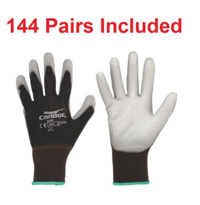 #ad 56JK Condor Coated Work Gloves Knit Nylon 144 Pairs $99.00
