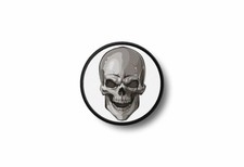Embroidered Patch Badge Iron-On Biker Skull R4