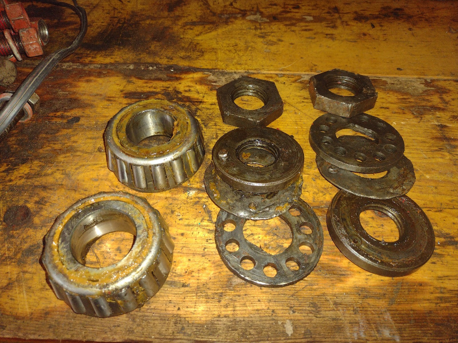 Farmall F20 Tractor Front Wheel Outer Bearings Spacers Locks Nuts IHC