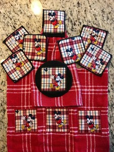 Kitchen Decor Mickey Mouse Theme Set 1 Hanging Towel 1 Kitchen