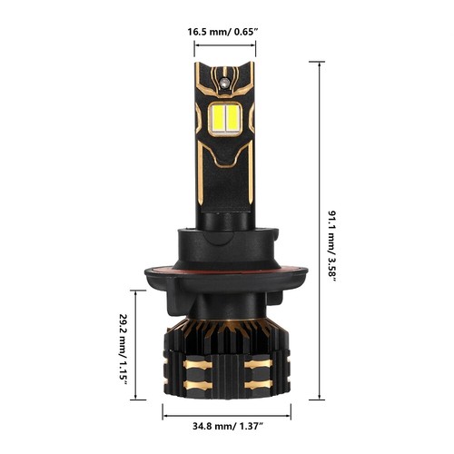 For Ford Expedition 2007-2014 CANBUS LED Headlight High Lo Beam White+Fog Yellow - Picture 4 of 12