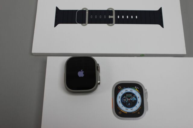 Apple Watch Ultra 49mm Titanium Case Midnight Ocean Band(GPS LTE) (MQET3LL/A)