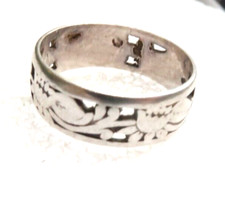 VINTAGE SOUTHWEST STERLING SILVER BAND RING SIZE 7.75