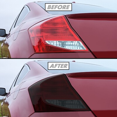 FOR 2011-2012 Honda Accord Coupe 2DR Tail Light SMOKE Precut Vinyl Tint Overlays