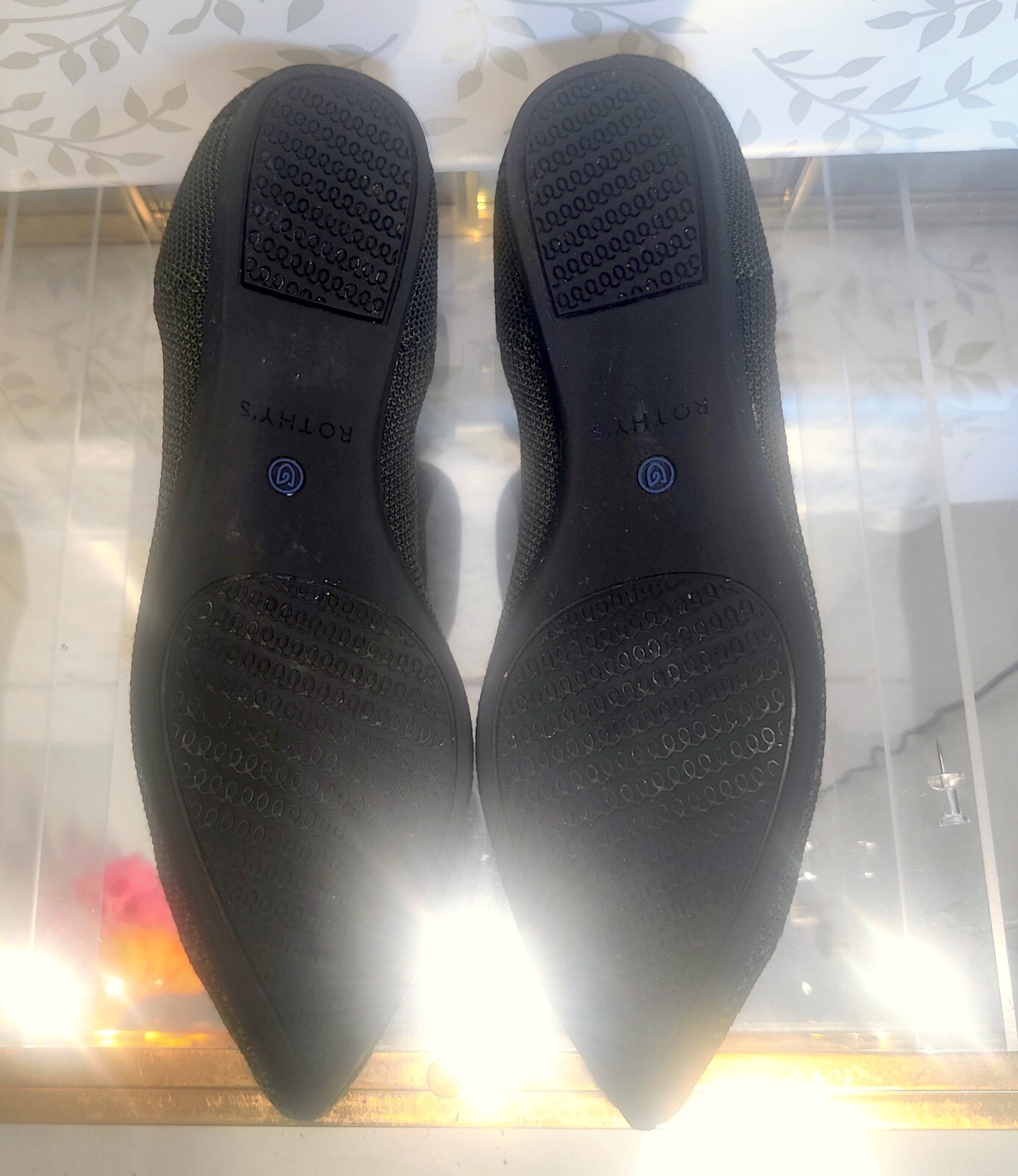 Rothys The Point Rare Lapis Python Green Flats Wo… - image 9