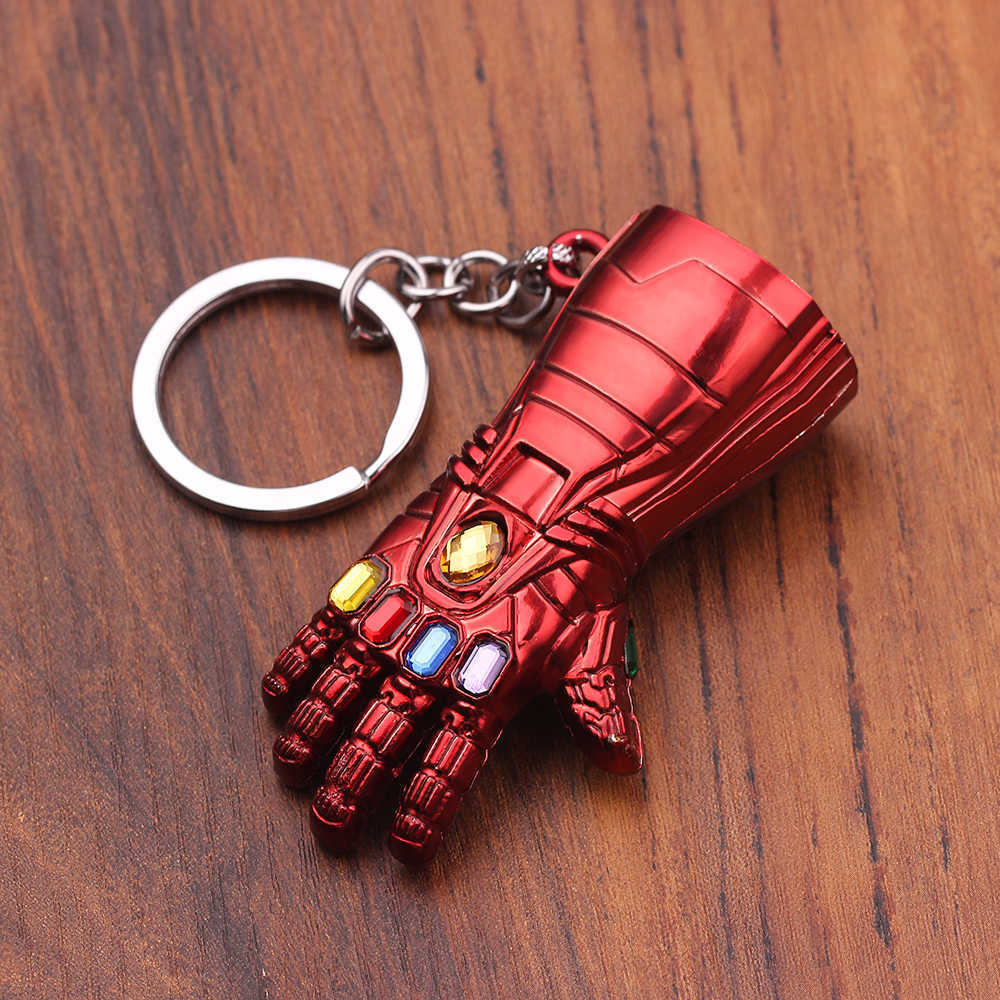 Marvel Avengers Endgame Iron Man Red Infinity Gauntlet Metal Keychain Key  chain